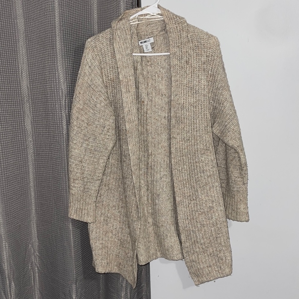 William Rast Size S cream cardigan. Open front no pockets